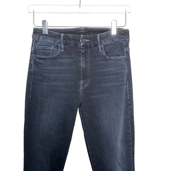 Mother High Waisted Looker Ankle Fray Skinny Jeans Last Call Size 27 Blue - Picture 12 of 15